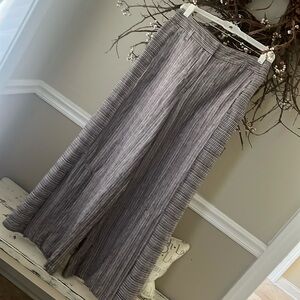 Ettitwa by anthropologies brown white size 2 wide leg pants